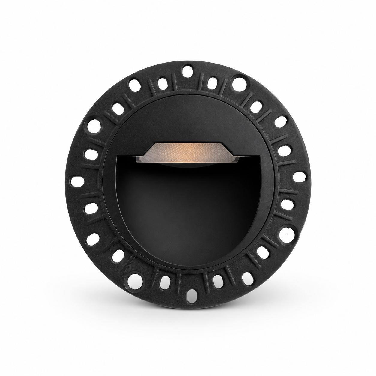 Rayteck Unifo Trimless — Wallwasher, 12W, 3000k, CRI90+, Asymmetric, 120° beam, Black, Ø100 × H91 mm, cut-out 75 mm, AC 220–240 V