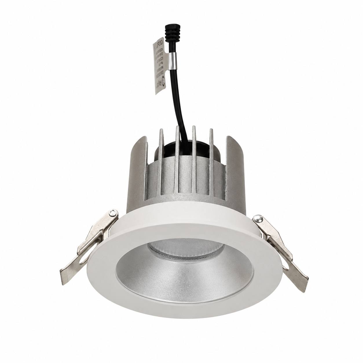Lunaro — 20W Recessed COB Downlight · 4000K · White / Silver Reflector
