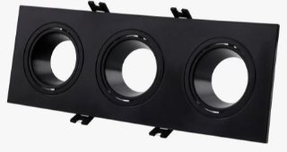 EliteEdge Triple Square Frame · Black · 92×225×30