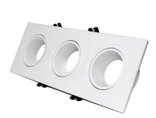 EliteEdge Triple Square Frame · White · 92×225×30