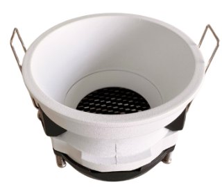 LUX PRO Premium Frame · White · Honeycomb · 360° holder · Ø86 · Cut-Out 80