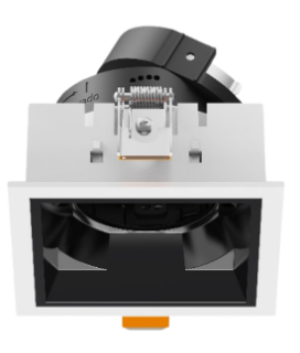 QUADRA R Anti-Glare Frame · White / Matt Black · 89×72 · Cut-Out Ø82