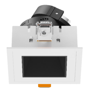 QUADRA S Anti-Glare Frame · White / Matt Black · 89×72 · Cut-Out Ø82