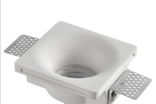 ROOT Gypsum Square Frame · White Plaster-In · 100×100×40