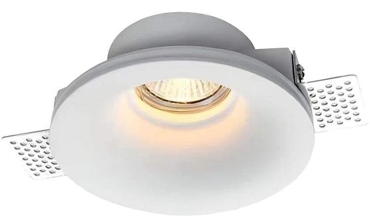 ROOT 2 Gypsum Round Frame · White Plaster-In · Ø130