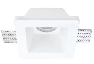 ROOT 4 Gypsum Square Frame · White Plaster-In · 120×120×45
