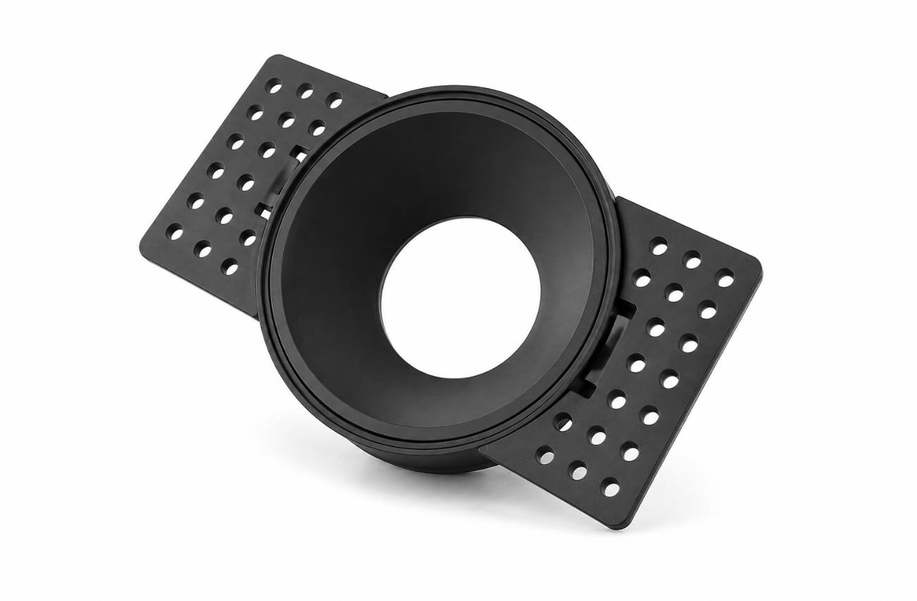 TIM Trimless Recessed Frame · Black · Honeycomb · Ø80 · Cut-Out 80