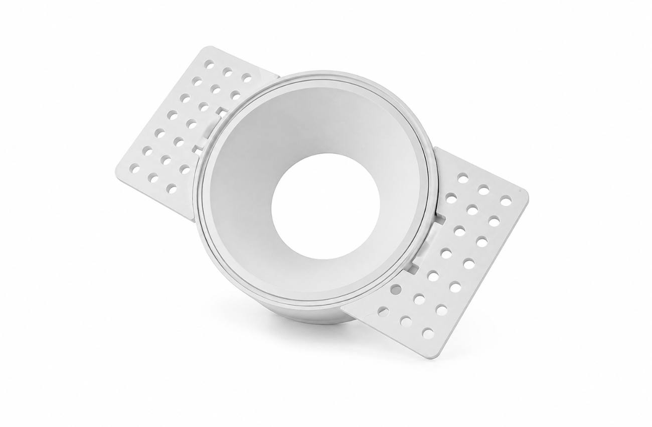 TIM Trimless Recessed Frame · White · Honeycomb · Ø80 · Cut-Out 80