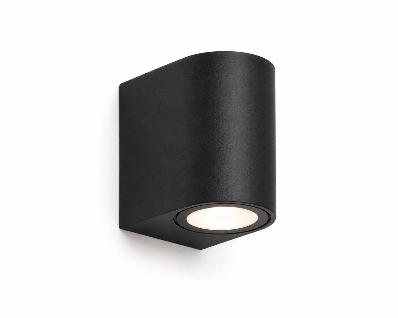 ECLIPSE R Wall Light · GU10 · IP54 · Black · 80×75×65 · Die-Cast