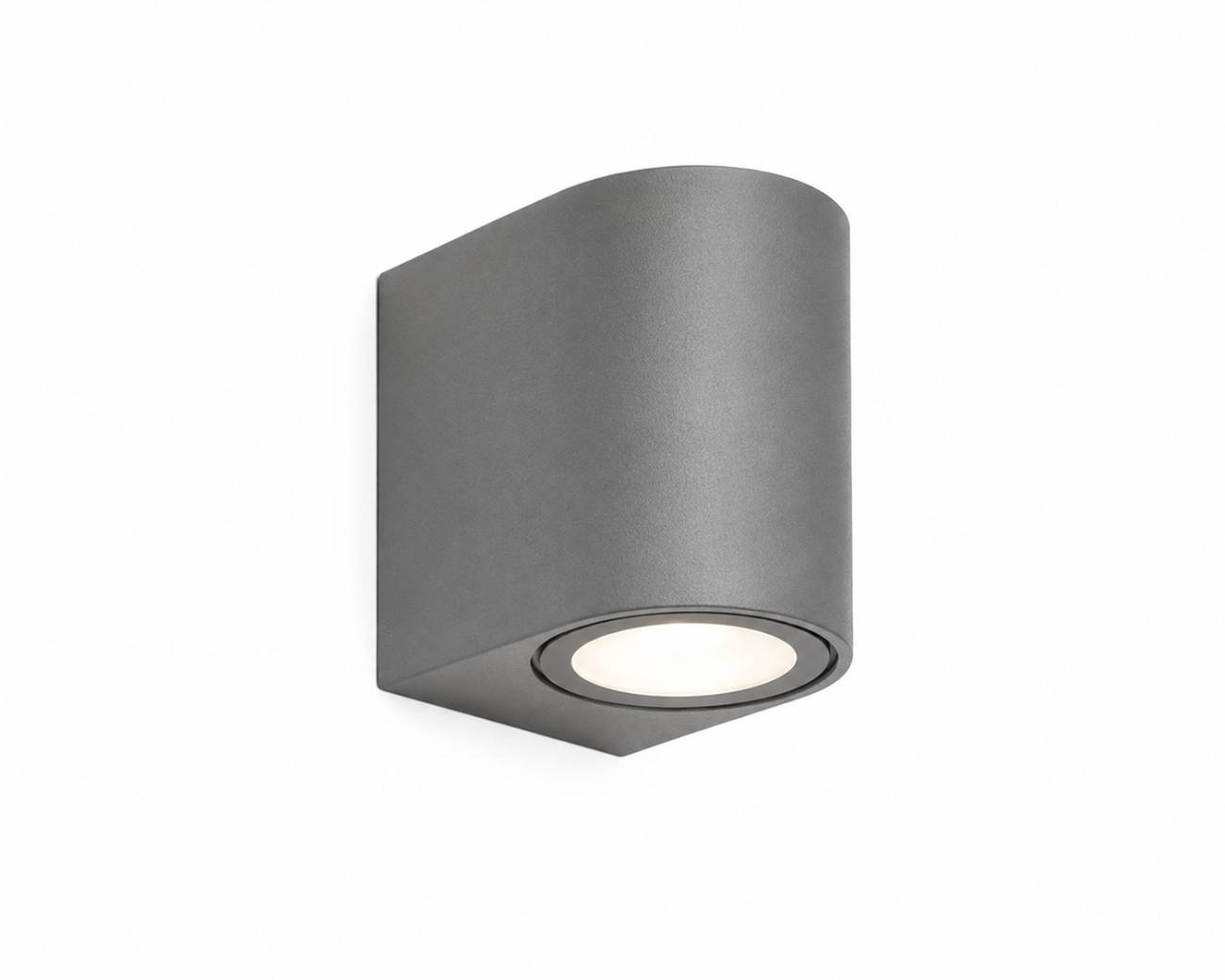 ECLIPSE R Wall Light · GU10 · IP54 · Grey · 80×75×65 · Die-Cast
