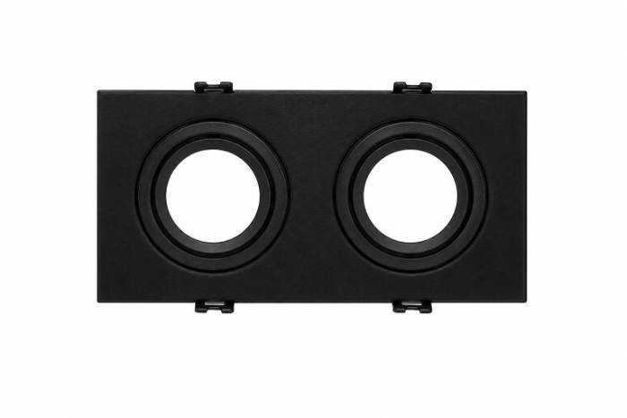 EliteEdge Double Anti-Glare Square Frame
Black Finish – Aluminum Body
Size 92×173×25mm – Double Frame Design
Suitable for GU10, MR16 & LED Module