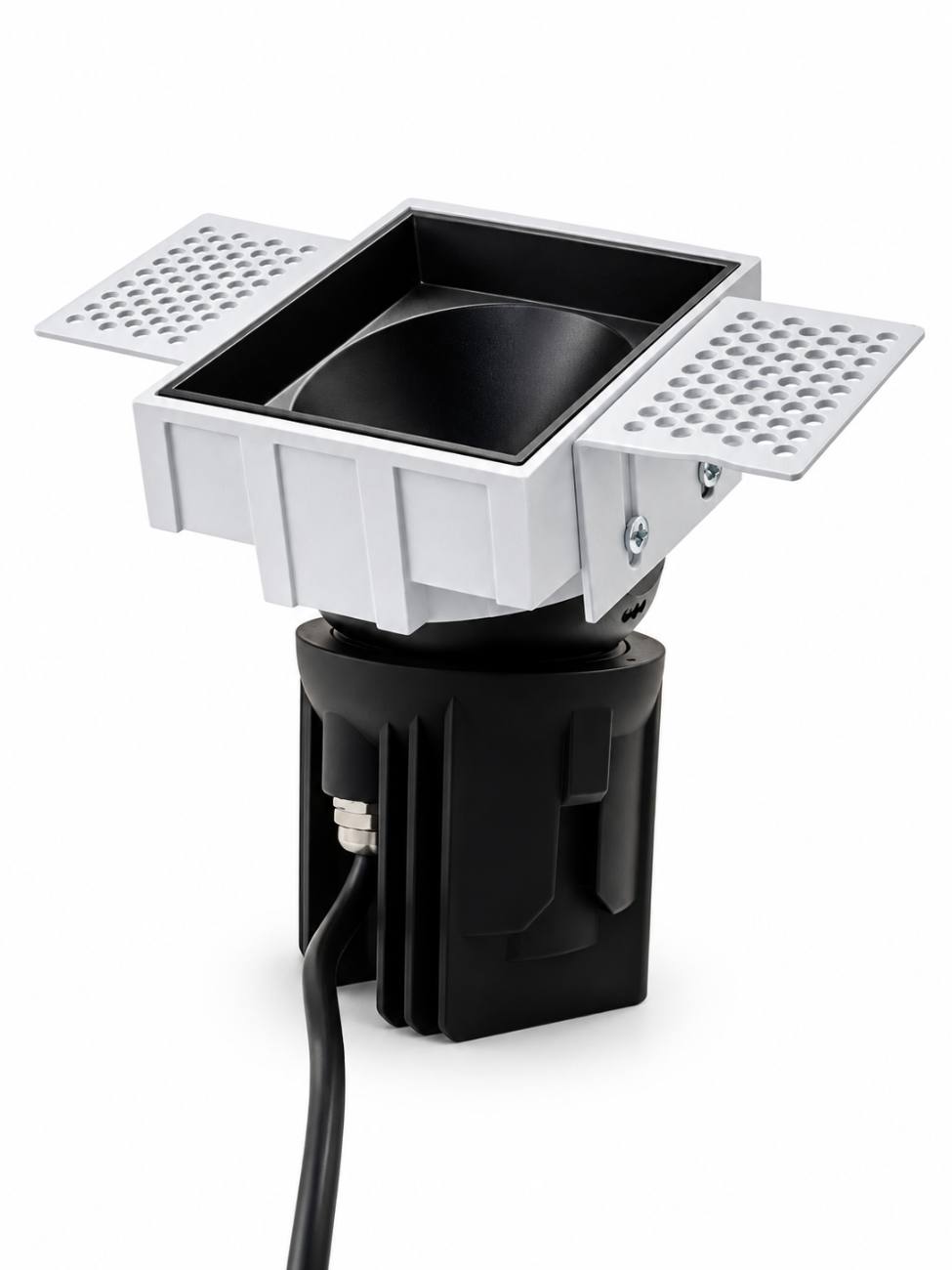 AURA S — 12W Trimless Adjustable Spotlight · 3000K · 24° · Black · CRI90