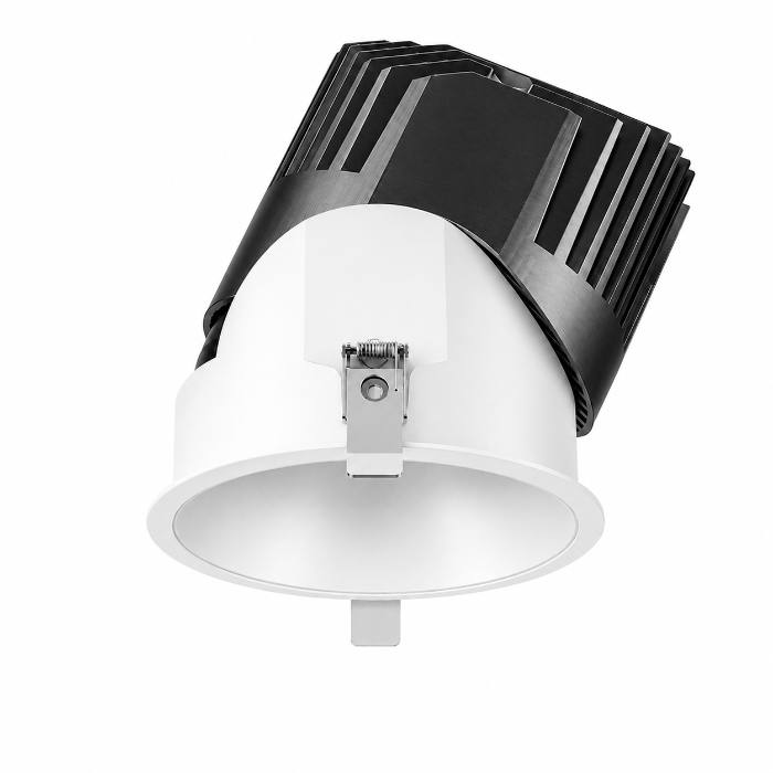 Rayteck BRETTO — Spotlight, 30W, 4000K, CRI90+, 36° beam, IP65, FULL White Die-cast aluminum, Ø103 x H110, cut-out Ø95 MM, 220-240V AC, 105 LM/W , IP65