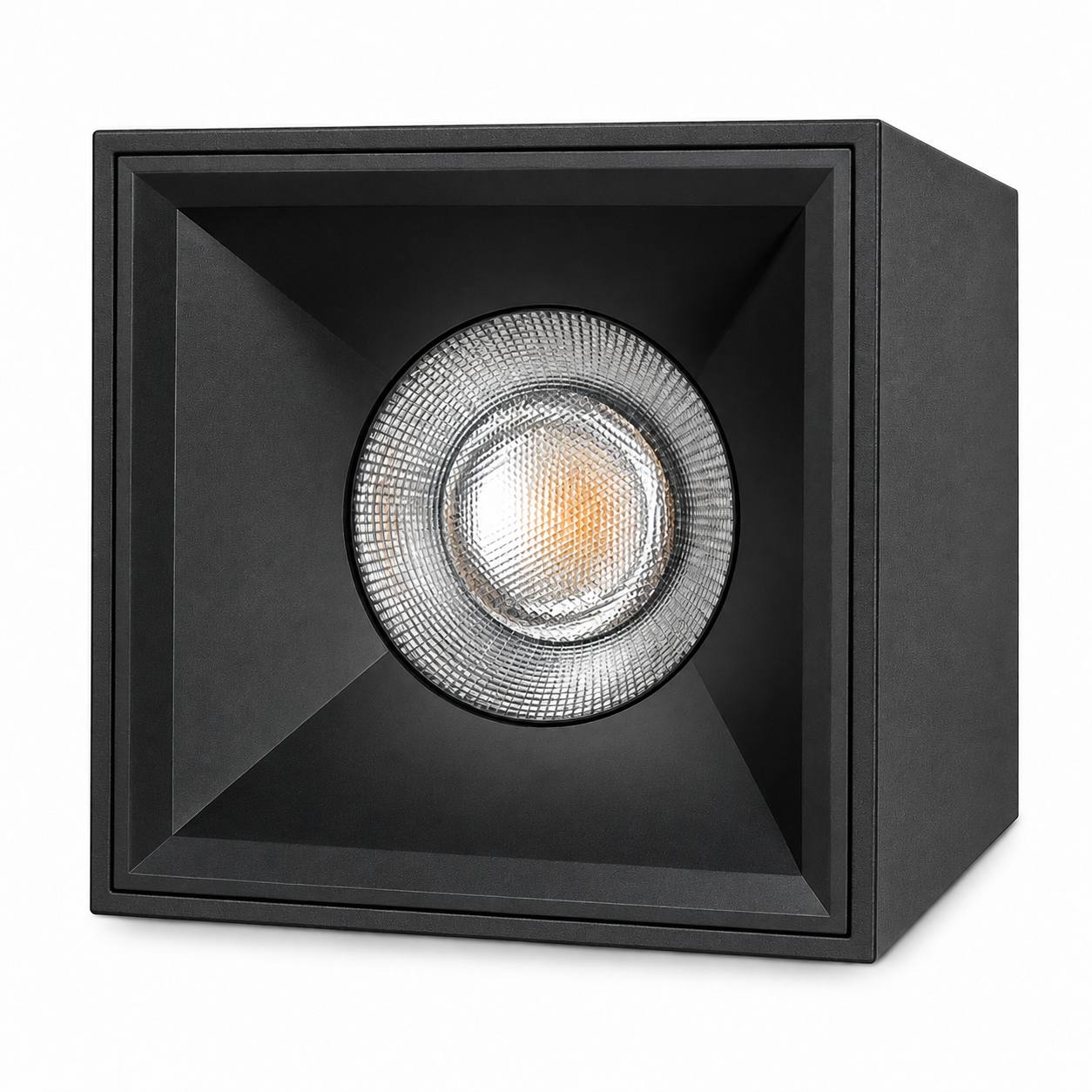 MURAS — 24W Square Surface Spotlight · 4000K · Black · IP65 · OSRAM