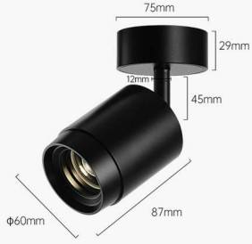 Rayteck Kimber — Surface Spotlight, 1800-4000K, CRI93+, 9-60 degree beam, IP65, Black, 60 * 87, 220 -240V, 302lm, DALI DT8, 50000hrs