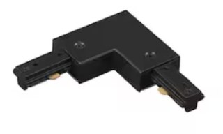 220V Track L-Connector · Black · 90° join